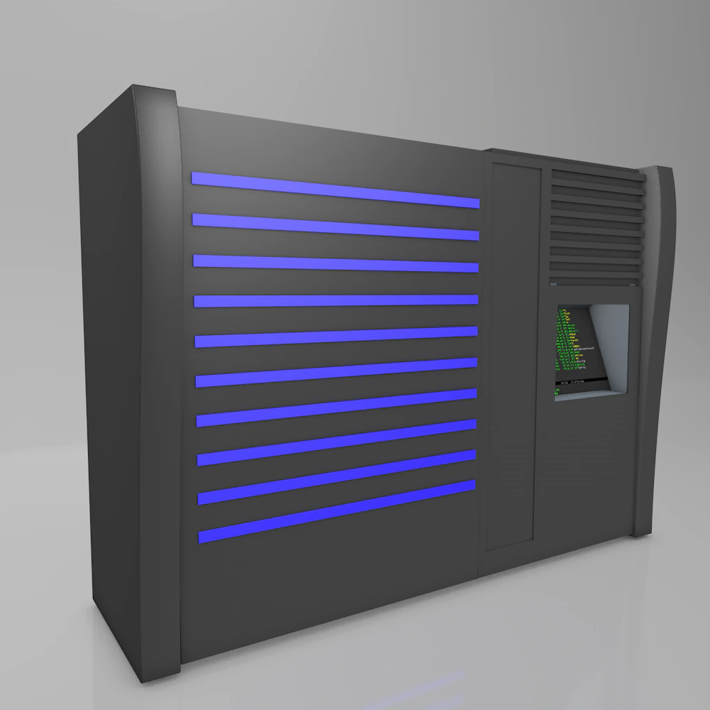 mainframe - server low poly 3D Model .c4d .max .obj .3ds .fbx .stl .blend 