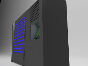mainframe - server low poly 3D Model