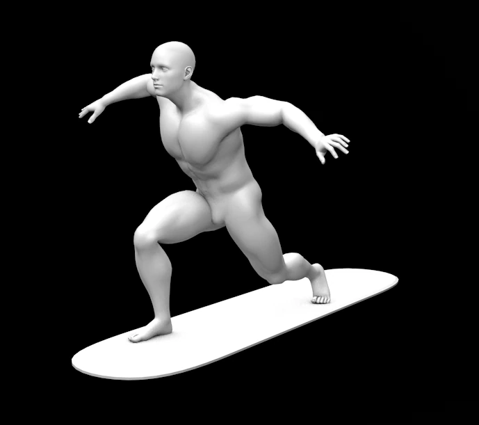 silver surfer rigged low poly 3D Model .c4d .max .obj .3ds .fbx .stl .blend