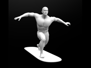silver surfer rigged low poly 3D मॉडल