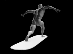 silver surfer rigged low poly 3D Model