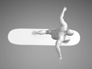 silver surfer rigged low poly 3D Model