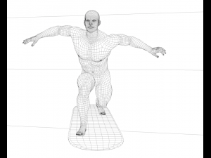silver surfer rigged low poly 3D मॉडल