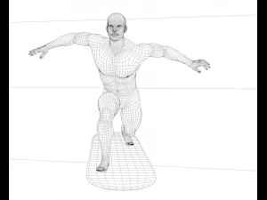 silver surfer rigged low poly 3D Model