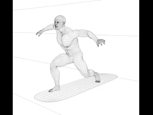 silver surfer rigged low poly 3D Model