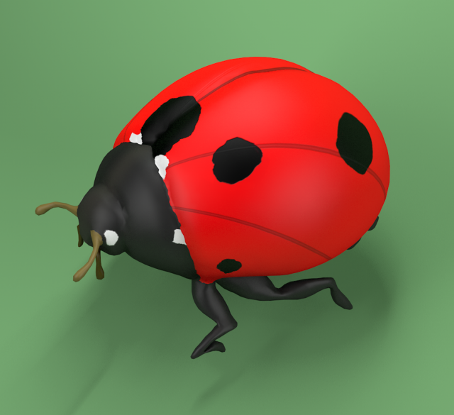 ladybug coccinellidae lowpoly 3D 모델 .c4d .max .obj .3ds .fbx .stl .blend 