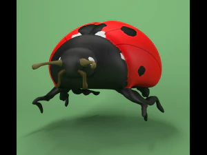 ladybug coccinellidae lowpoly 3D Model