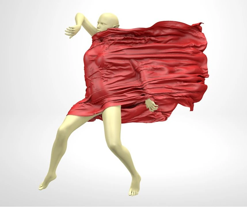 elf with cape in the wind 3D Model .c4d .max .obj .3ds .fbx .stl .blend 