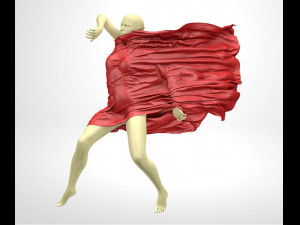 elf with cape in the wind 3Dモデル