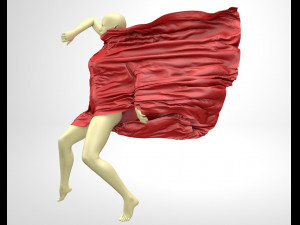 elf with cape in the wind Modelo 3D