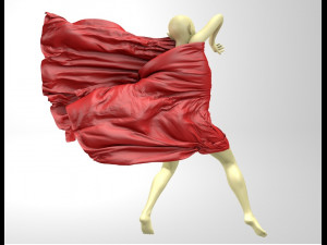 elf with cape in the wind Modelo 3D