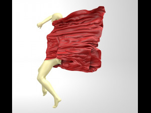 elf with cape in the wind Modelo 3D