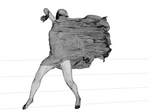 elf with cape in the wind Modelo 3D