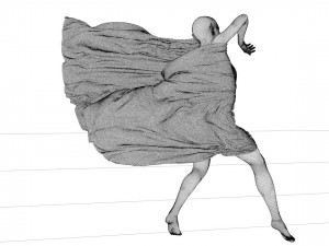 elf with cape in the wind Modelo 3D