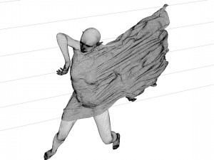 elf with cape in the wind Modelo 3D