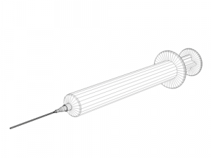 syringe 30 ml 3d low poly model low-poly 3D 모델