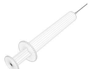 syringe 30 ml 3d low poly model low-poly 3D 모델