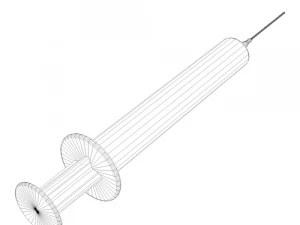 syringe 30 ml 3d low poly model low-poly 3D Model