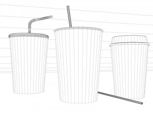 mcdonalds cups 3D Model