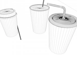 mcdonalds cups 3D Model