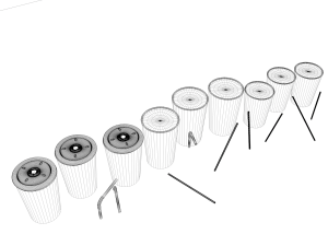 set of coca-cola cups s Model 3D