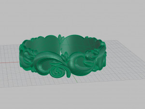 ring with flower pattern Modelo de Impressão 3D