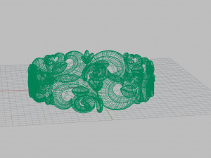 ring with flower pattern Modelo de Impressão 3D
