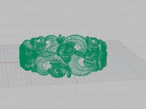 ring with flower pattern 3D Print Model