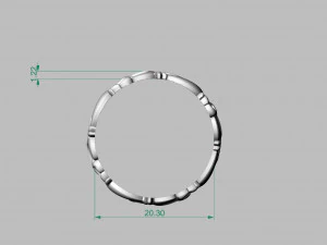 ring with flower pattern 3D Print Model
