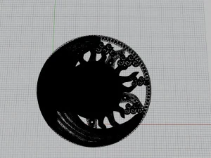 sun and moon pendant 3D Print Model