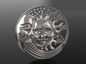 sun and moon pendant 3D Принт Модель