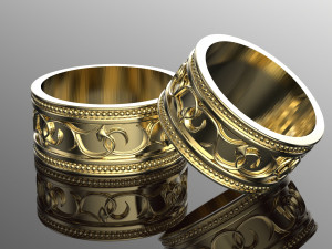 wedding rings for man and woman Modelo de Impressão 3D