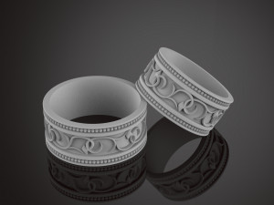 wedding rings for man and woman 3D 打印模型