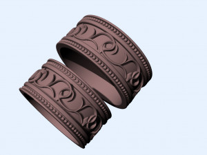 wedding rings for man and woman 3D 打印模型