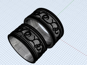 wedding rings for man and woman 3D 打印模型
