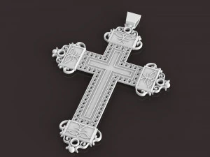 cross with diamonds 3D Print Model