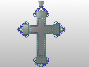 cross with diamonds 3D Принт Модель