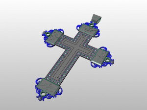 cross with diamonds 3D Принт Модель