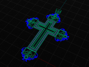 cross with diamonds 3D Принт Модель
