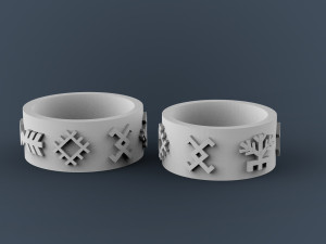 latvian wedding rings 3D Baskı Modeli