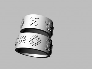 latvian wedding rings 3D Baskı Modeli