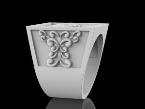 ring with buffalo Modelo de Impressão 3D