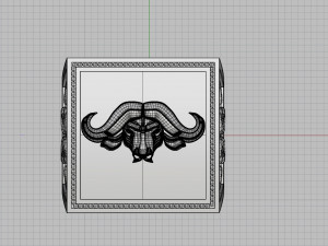 ring with buffalo Modelo de Impressão 3D