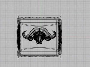 ring with buffalo Modelo de Impressão 3D