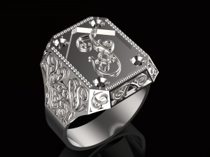 ring with sign 3D प्रिंट मॉडल