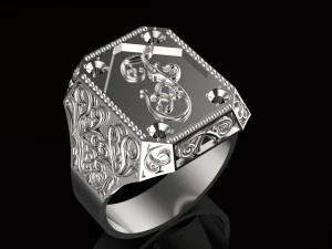 ring with sign 3D Print Model