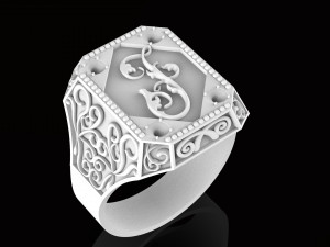 ring with sign 3D प्रिंट मॉडल