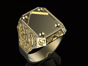 ring with sign 3D प्रिंट मॉडल