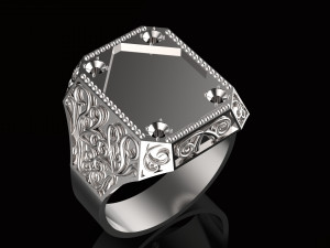 ring with sign 3D प्रिंट मॉडल