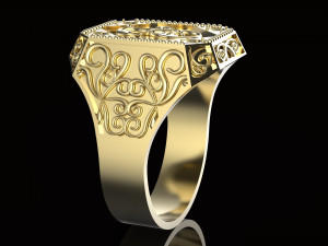 ring with sign 3D प्रिंट मॉडल